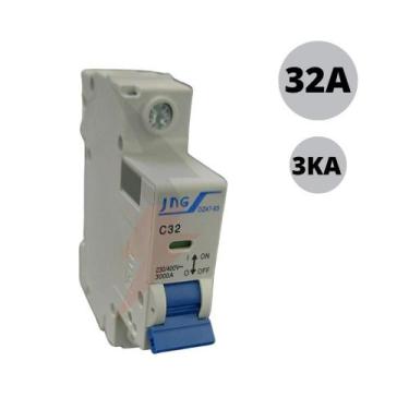 Imagem de Mini Disjuntor Unipolar  automatico Com Curva C 32a  - jng