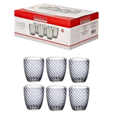 Imagem de Kit de Copo Baixo Decorado de Vidro para Elysee Cinza 300mL - 6 Unidad