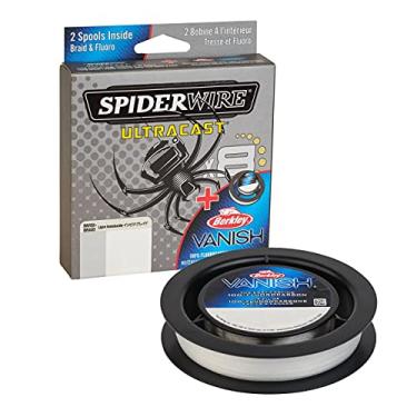 Imagem de SpiderWire Linha de pesca trançada UltraCast e carretel duplo de líder de pesca Berkley Vanish