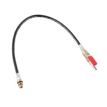 Imagem de Hihaha Suporte de válvula de ar do motor tubo de pressão com válvula de esfera para motor LS/mola de válvula compressor suporte de ar remoção de vedação de haste M14 M12 rosca para 1/4 NPT/durável / 1