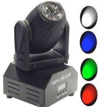 Imagem de Mini Moving Beam 12W 1 LED RGBW 3W Iluminação Profissional DMX Balada 