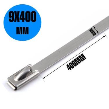 Imagem de Abraçadeira ZIP Tie Termotape Cinta Lacre Aço Carbono 9x400mm - Sore S