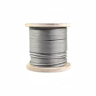 Imagem de Cabo de aço 7 * 19 Strand 304 Cabo de aço inoxidável Cabo de aço Corda de roupas Fios de linha, Fio de treliça Fio de suspensão Fio de guia(8mm)