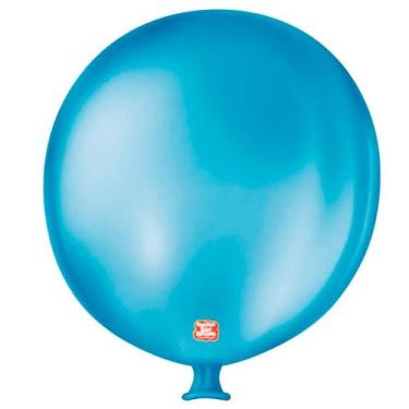 Imagem de Balão de Festa Látex Gigante 3 pés - 91cm - Azul Turquesa - 1 unidade 