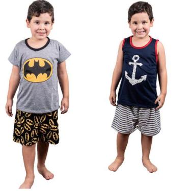 Imagem de Kit 2 Pijama Infantil Curto Verão Super Herói Desenho - Nannamia, Vari