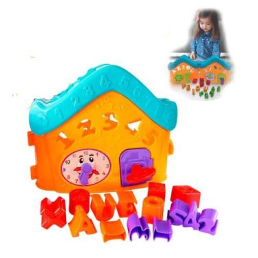 Imagem de Casinha Letras Números Formas Brinquedos Infantil Interativo - Jp Brin