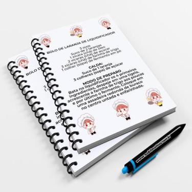 Imagem de Caderno Pequeno 20x14cm Receitas Modelo 03 - Premium