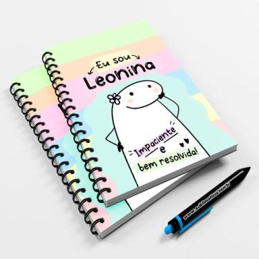 Imagem de Caderno Universitário 96fls Meme Flork Signo Leonina - Premium
