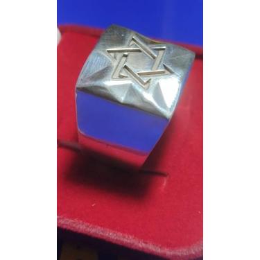 Imagem de Anel Estrela de Davi Prata 950 20 mm Aberto - Prata 950 de lei