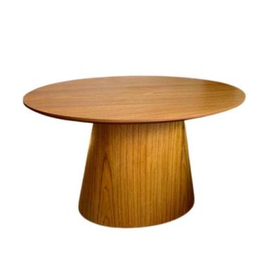 Imagem de Mesa Cone de Centro Oval 70x50 cm Base laminada em Madeira Freijó Tamp