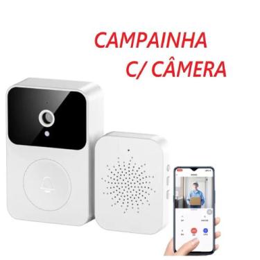 Imagem de Campainha Com Video Porteiro Smart Wifi Atende Pelo Celular - EMB-UTIL