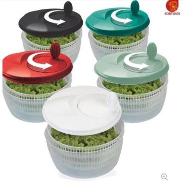 Imagem de Centrífuga De Salada Seca Verdura Manual Cozinha Grande 4 Litros Multi