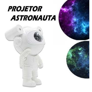 Imagem de Luminária Astronauta Projetor Luz Galáxia Nebulosa Estrelas Toca Music