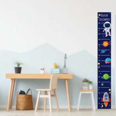 Imagem de Adesivo Régua do Crescimento Espaço Sideral Foguete Astronauta Quarto 