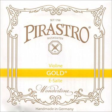 Imagem de Pirastro Gold Label 4/4 Violino E String - Médio - Aço - Extremidade em laço