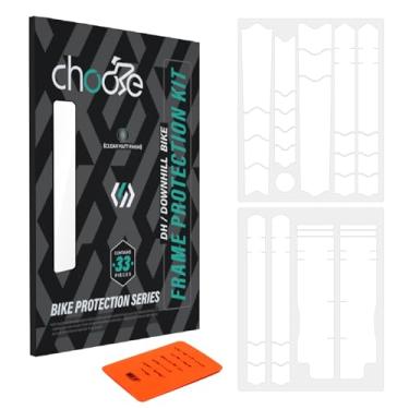 Imagem de Kit de proteção de quadro de bicicleta CNC Downhill/Enduro, protetor total de quadro de 33 peças, película adesiva para tubo superior/inferior, suportes de segurança, suporte de corrente, garfo para