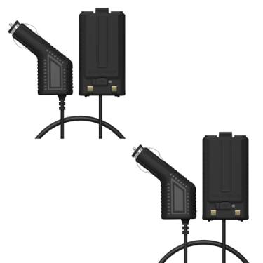 Imagem de Pacote com 2 BAOFENG UV-5RH Pro GPS eliminador de bateria carregador de carro 12-24V para substituição de rádio GM-5RH GMRS K5Plus bateria de rádio bidirecional