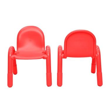 Imagem de Cadeira infantil infantil de 28 cm, vermelho maçã doce, pacote com 2, solução de assento ergonômica empilhável para salas de aula e escolas domésticas
