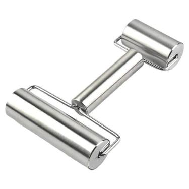 Imagem de IEUDNS 4xpizza Pastelaria Cozimento Rolo de Massa Rolo Duplo de aço Inoxidável