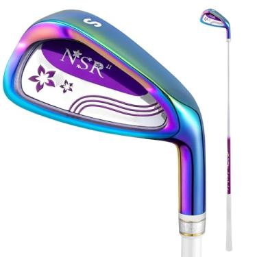 Imagem de PGM Ferro de golfe feminino #SW – Clube destro para iniciantes, treino e competição – TIG026-14, leve, cabeça de aço inoxidável durável, design fácil de balançar para mulheres