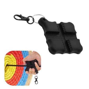 Imagem de JLEivvi Extrator de flecha profissional para tiro com arco e flecha de silicone para tiro com arco e flecha, removedor de alvo para prática de tiro (preto)