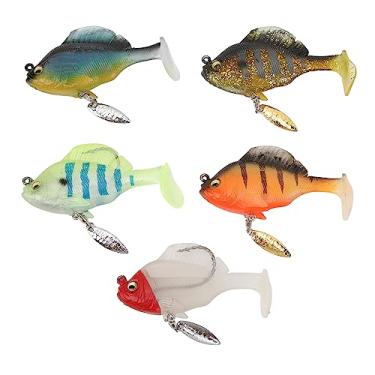 Imagem de 5 Pçs Iscas de Pesca Macias, 18g 8cm Paddle Cauda Swimbaits Com Kit Isca de Pesca Artificial Iscas de Pesca para Adultos Crianças