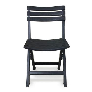 Imagem de Cadeira De Plástico Arqplast Dobrável Preto 110kg 80x45x42cm