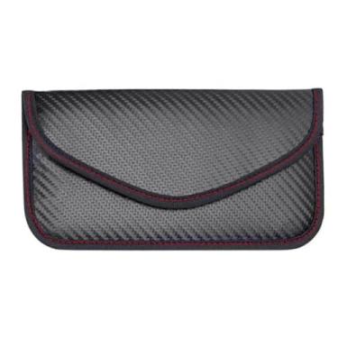 Imagem de Faraday Bag Bolsa preta faraday com proteção de gaiola, capa carteira, bolsa para chave faraday para celular, proteção de privacidade, bolsa anti-espionagem (Color : Black, Size : 19.5x10.5cm)