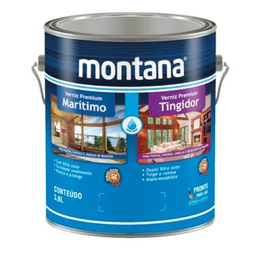Imagem de Verniz Tingidor Base Água Duplo Filtro Solar 3,6 Lt Brilhante Mogno Montana