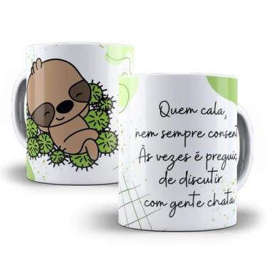 Imagem de Caneca Bicho Preguiça Meme Engraçada Porcelana Personalizada - Tio da 