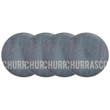Imagem de Kit Prato Raso Churrasco Stone em Porcelana 28 cm 4 Peças Tramontina 9