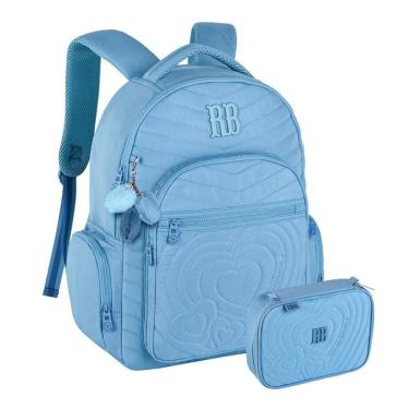 Imagem de Kit Mochila Rebecca Bonbon De Costas Com Estojo Box - Azul
