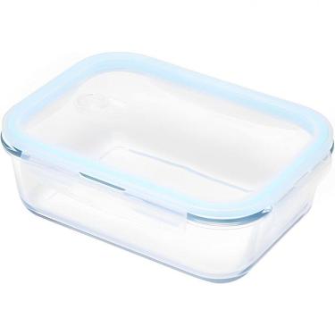 Imagem de  Pote Hermético com trava 1L de Vidro Retangular com Trava Marmiteira