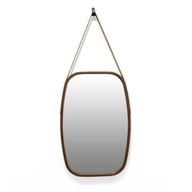 Imagem de Espelho Retangular Moldura De Plastíco Caramelo 65X43,5 Cm - DROSSI