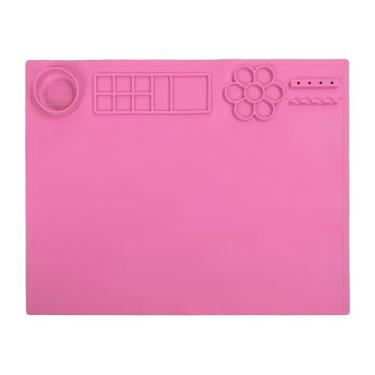 Imagem de Almofada de Pintura de Silicone, Fácil de Limpar e Reutilizável Organização Amigável para Uso de Uso de Tapete de Arte de Paleta Macia Multifuncional para Criador de Cores de