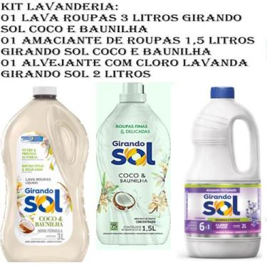 Imagem de Kit Lava Roupas 3 Litros Coco e Baunilha + Amaciante Concentrado 1,5 L