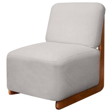 Imagem de Poltrona Decorativa Orgânica California Base de Madeira Bouclê - SOFA STORE