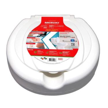 Imagem de Assento Sanitário Oval Elevado 7,5cm Branco Mebuki