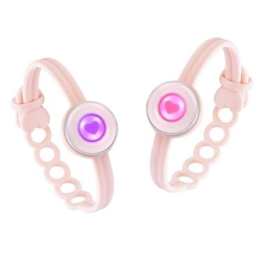 Imagem de totwoo pulseiras de toque de longa distância para casais coleção de doces, vibração e iluminação para o amor - par de pulseiras para casais | presentes exclusivos de relacionamento de longa distância