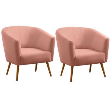 Imagem de Kit 2 Poltronas para Sala e Escritório Pé Palito Belize - Konfort, Vel