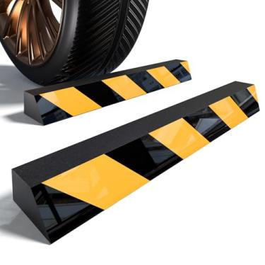 Imagem de Garage Smith Aparelho de estacionamento - Rolha de estacionamento EVA resistente com tiras refletivas, instalação sem perfuração e cola, ajuste universal para carros, caminhões, SUVs (inclui pregos