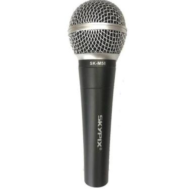 Imagem de Microfone Vocal SK-M58 Dinâmico com Cabo e Cachimbo - SKYPIX