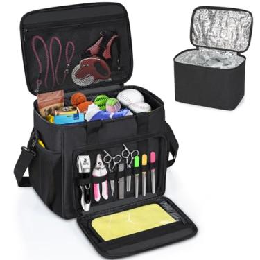 Imagem de Bolsa organizadora GMAK para cuidados com animais de estimação, bolsa organizadora para cães, gatos, ferramentas para animais de estimação, kit de ferramentas de tosa, escova, tesoura ou outros