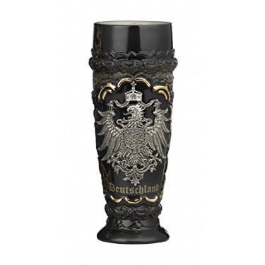 Imagem de Caneca de cerveja alemã preta Deutschland estanho águia copo de cerveja de trigo 0,5 litro, caneca de cerveja KI 155-SZA 0,5L Deutschland
