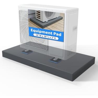 Imagem de Air Jade Almofada de equipamento para sistema de bomba de calor de ar condicionado Mini-Split sem dutos, 45 × 96 × 7,6 cm, mini almofada condensadora dividida de plástico, cinza