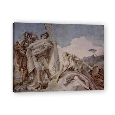 Imagem de Rinaldo abandons Armida Giovanni Battista Tiepolo Impressão em tela – Obra-prima rococó barroca, pintura escolar de Veneza, pintura a óleo decorativa para galeria doméstica 70 x 91 cm