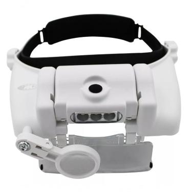 Imagem de Lupa Profissional Mg81000g Vuemax Com Pala E 3 Leds 5 Lentes