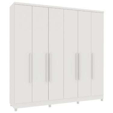 Imagem de Guarda Roupa Casal Veneza 6 Portas 4 Gavetas Tcil Móveis Branco