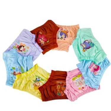 Imagem de Kit 10 Calcinha Infantil para Menina estampada - Sol Magazine, Cores v