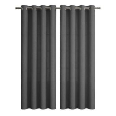 Imagem de Cortina Rústica Para Janelas Grandes 3,00m x 2,30 De Linho Texturizado